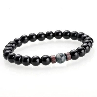 Brățară pentru bărbați cu mărgele naturală de piatră de lună Brățară Buddha tibetană chakra Brățări cu difuzor de piatră de lavă Bijuterii pentru bărbați cadou Drop Shipping