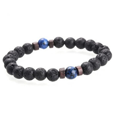 Brățară pentru bărbați cu mărgele naturală de piatră de lună Brățară Buddha tibetană chakra Brățări cu difuzor de piatră de lavă Bijuterii pentru bărbați cadou Drop Shipping