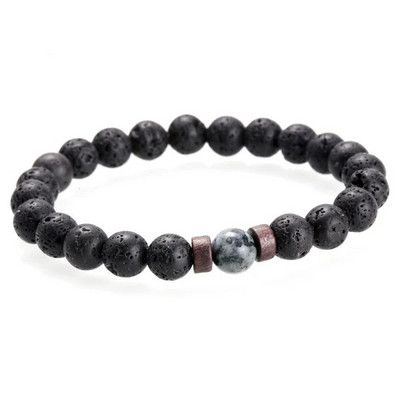Brățară pentru bărbați cu mărgele naturală de piatră de lună Brățară Buddha tibetană chakra Brățări cu difuzor de piatră de lavă Bijuterii pentru bărbați cadou Drop Shipping