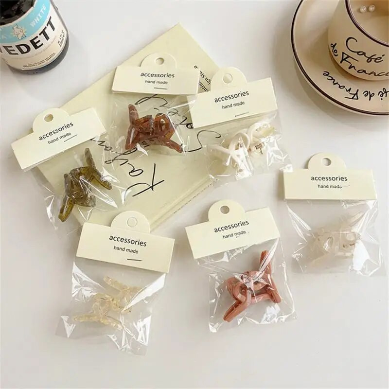 2 vnt./pak. Korėjietiškos versijos mažų plaukų žnyplių želė spalvos miela šoninė plaukų segtukas Paprasta vienspalvė plaukų segtukas Puikūs plaukų aksesuarai