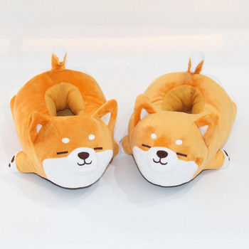 Funny Slipper 2021 Cute Soft Cute Lazy Shiba Inu Dog Slippers Animal Puppy Home βελούδινα βαμβακερά παπούτσια