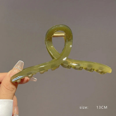 Μεγάλο κλιπ με νύχια μαλλιών για γυναικείο κορίτσι Πλαστικό διαφανές Μεγάλο κλιπ με νύχια μαλλιών Καβούρι Γυναικεία κλιπ για συναυλία Νύχια για κορίτσια Αξεσουάρ μαλλιών