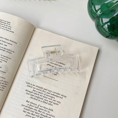 Μεγάλο κλιπ με νύχια μαλλιών για γυναικείο κορίτσι Πλαστικό διαφανές Μεγάλο κλιπ με νύχια μαλλιών Καβούρι Γυναικεία κλιπ για συναυλία Νύχια για κορίτσια Αξεσουάρ μαλλιών