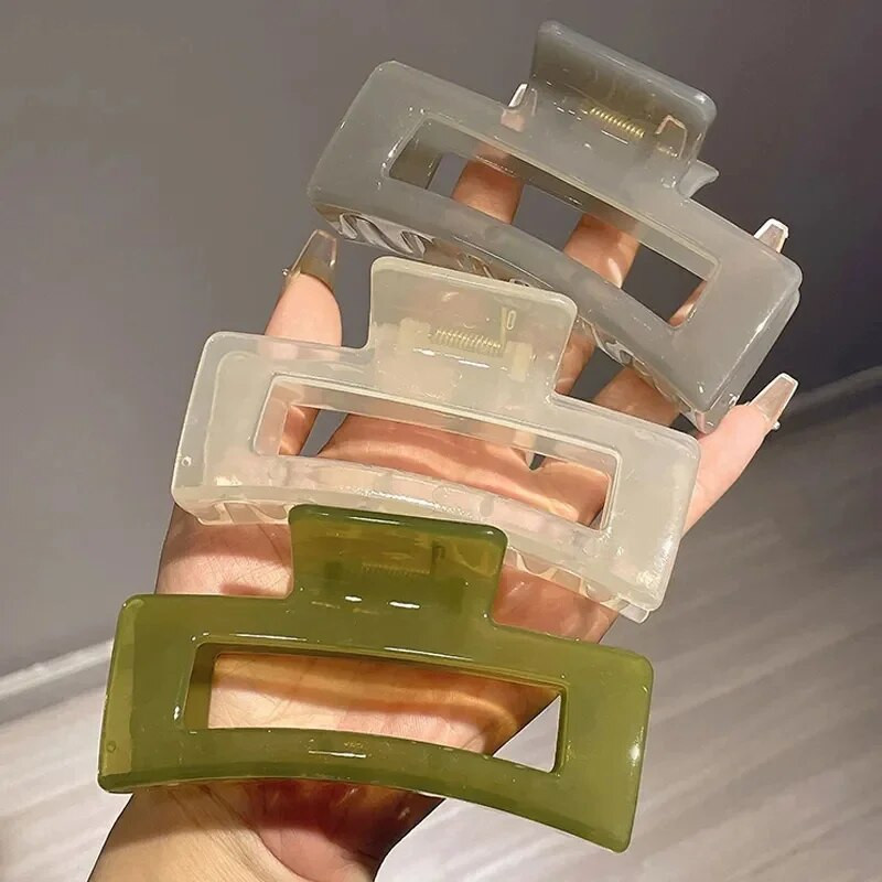 Μεγάλο κλιπ με νύχια μαλλιών για γυναικείο κορίτσι Πλαστικό διαφανές Μεγάλο κλιπ με νύχια μαλλιών Καβούρι Γυναικεία κλιπ για συναυλία Νύχια για κορίτσια Αξεσουάρ μαλλιών