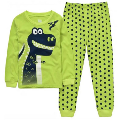 Vehicul Digger Haine pentru bebelusi baieti Costume 100% bumbac Pijamale pentru copii Seturi de lenjerie de dormit pentru copii Cămașă de noapte PJ'S Tricouri lungi Cămăși Set pantaloni