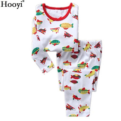 Vehicul Digger Haine pentru bebelusi baieti Costume 100% bumbac Pijamale pentru copii Seturi de lenjerie de dormit pentru copii Cămașă de noapte PJ'S Tricouri lungi Cămăși Set pantaloni