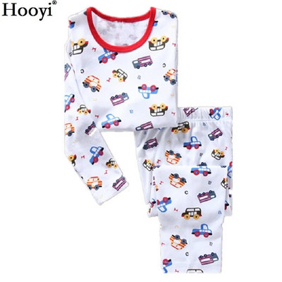 Vehicul Digger Haine pentru bebelusi baieti Costume 100% bumbac Pijamale pentru copii Seturi de lenjerie de dormit pentru copii Cămașă de noapte PJ'S Tricouri lungi Cămăși Set pantaloni