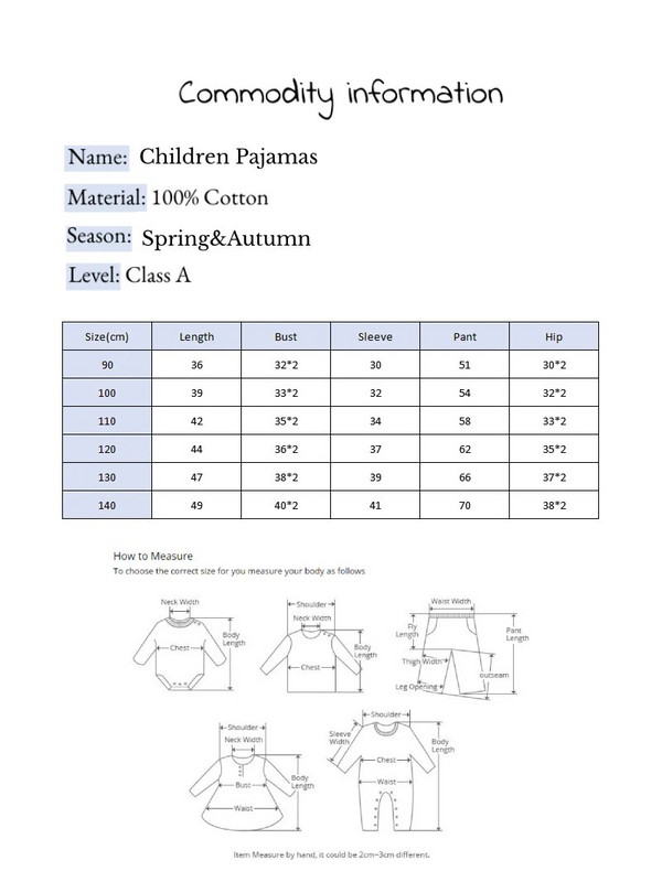 Pavasario rudens vaikiški pižamos berniukai mergaičių ilgomis rankovėmis dviejų dalių medvilniniai miegui skirti vaikiški drabužiai, naktiniai kostiumai