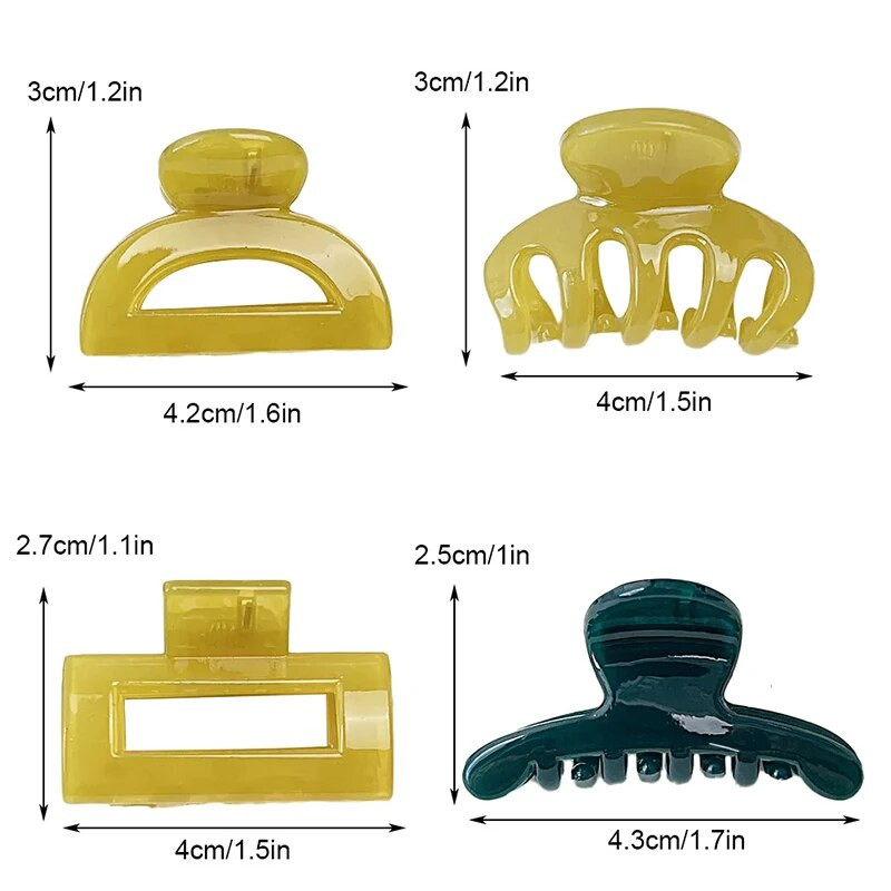 Zselés színű mini acetát hajcsat női lányoknak Hajkörmös Chic kis méretű hajtű Crab Barrette hajtűk Új hajkiegészítők