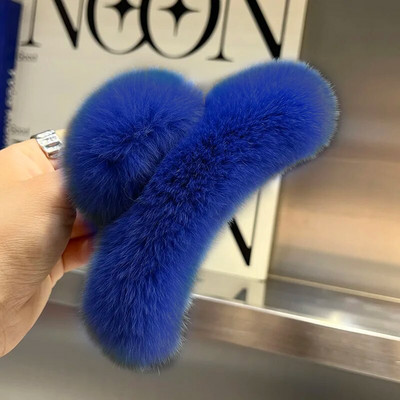 Új valódi szőrme nagy rák hajcsat Aranyos bolyhos hajtűk Lányoknak Nyúl Hajtű Hátsó Hajkapcsok Női Hajcsavarok