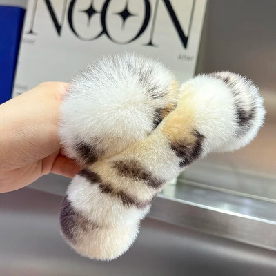 Új valódi szőrme nagy rák hajcsat Aranyos bolyhos hajtűk Lányoknak Nyúl Hajtű Hátsó Hajkapcsok Női Hajcsavarok