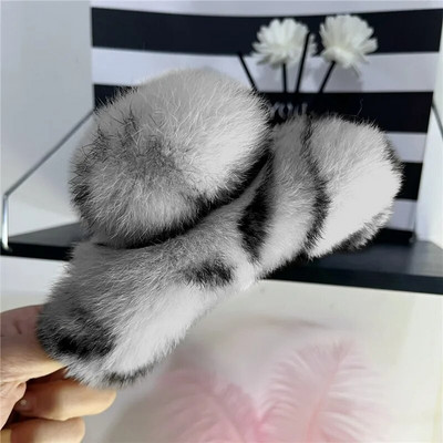 Új valódi szőrme nagy rák hajcsat Aranyos bolyhos hajtűk Lányoknak Nyúl Hajtű Hátsó Hajkapcsok Női Hajcsavarok