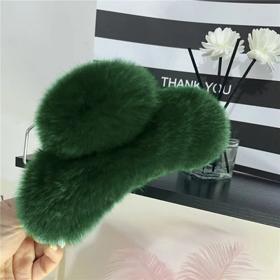 Új valódi szőrme nagy rák hajcsat Aranyos bolyhos hajtűk Lányoknak Nyúl Hajtű Hátsó Hajkapcsok Női Hajcsavarok