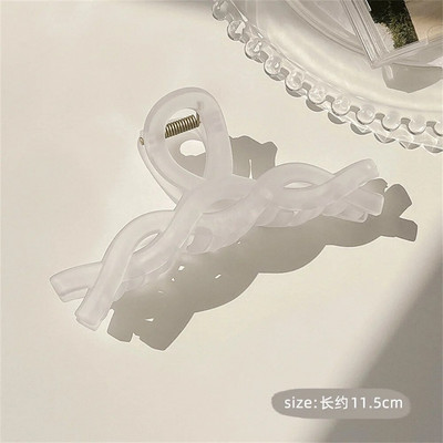 Καλοκαιρινά νύχια τρίχας καρχαρίας Δυνατά αντιολισθητικά ρετρό ακρυλικό μεγάλου μεγέθους γεωμετρικά κλιπ για σαγόνι σταυρό Γυναικεία κορίτσια Καθημερινά καλύμματα κεφαλής