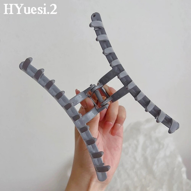 Καλοκαιρινά νύχια τρίχας καρχαρίας Δυνατά αντιολισθητικά ρετρό ακρυλικό μεγάλου μεγέθους γεωμετρικά κλιπ για σαγόνι σταυρό Γυναικεία κορίτσια Καθημερινά καλύμματα κεφαλής