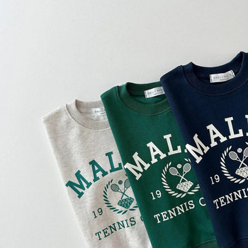 2023 Φθινοπωρινά, χαλαρά αθλητικά μπλουζάκια Letter Crew με λαιμόκοψη Μπλουζάκια τένις με ένθετα βαμβακερά παντελόνια μπουτίκ μπουτίκ Hot