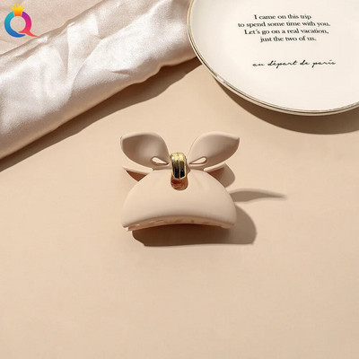 Koreai Női Kávébézs Közepes nagy haj Karmok Akril Hajtűk Barrette Rák Hajcsat Fejfedők Lányoknak Hajkiegészítők