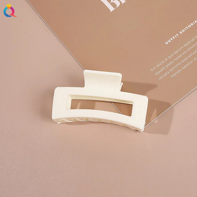 Koreai Női Kávébézs Közepes nagy haj Karmok Akril Hajtűk Barrette Rák Hajcsat Fejfedők Lányoknak Hajkiegészítők