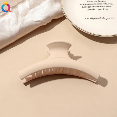 Koreai Női Kávébézs Közepes nagy haj Karmok Akril Hajtűk Barrette Rák Hajcsat Fejfedők Lányoknak Hajkiegészítők