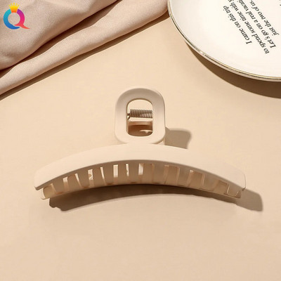 Koreai Női Kávébézs Közepes nagy haj Karmok Akril Hajtűk Barrette Rák Hajcsat Fejfedők Lányoknak Hajkiegészítők