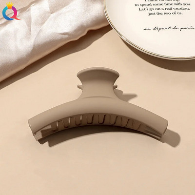 Koreai Női Kávébézs Közepes nagy haj Karmok Akril Hajtűk Barrette Rák Hajcsat Fejfedők Lányoknak Hajkiegészítők