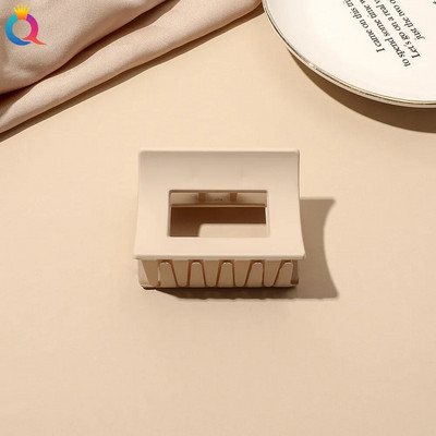 Koreai Női Kávébézs Közepes nagy haj Karmok Akril Hajtűk Barrette Rák Hajcsat Fejfedők Lányoknak Hajkiegészítők