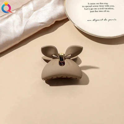 Koreai Női Kávébézs Közepes nagy haj Karmok Akril Hajtűk Barrette Rák Hajcsat Fejfedők Lányoknak Hajkiegészítők