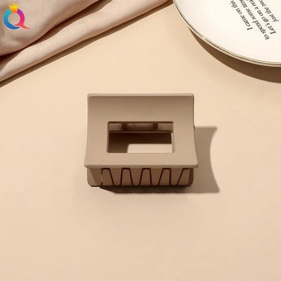 Koreai Női Kávébézs Közepes nagy haj Karmok Akril Hajtűk Barrette Rák Hajcsat Fejfedők Lányoknak Hajkiegészítők