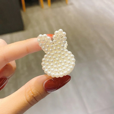 Nauji maži perlai, akriliniai plaukų žnyplių segtukai, mažo dydžio makiažo plaukų formavimo juostelės moterims, mielos mini žnyplės plaukų aksesuarai