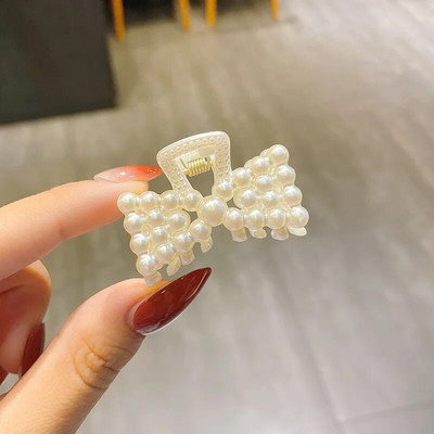 Nauji maži perlai, akriliniai plaukų žnyplių segtukai, mažo dydžio makiažo plaukų formavimo juostelės moterims, mielos mini žnyplės plaukų aksesuarai