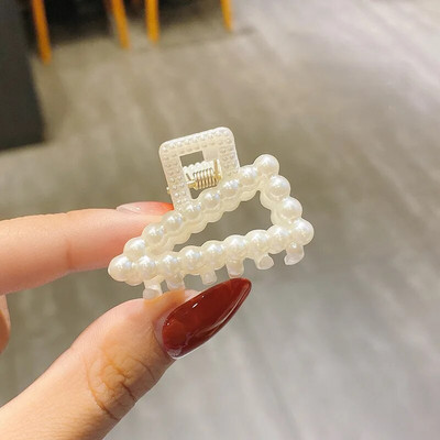 Nauji maži perlai, akriliniai plaukų žnyplių segtukai, mažo dydžio makiažo plaukų formavimo juostelės moterims, mielos mini žnyplės plaukų aksesuarai