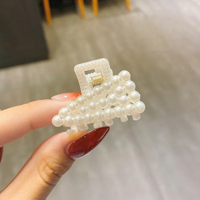 Nauji maži perlai, akriliniai plaukų žnyplių segtukai, mažo dydžio makiažo plaukų formavimo juostelės moterims, mielos mini žnyplės plaukų aksesuarai