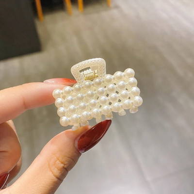 Nauji maži perlai, akriliniai plaukų žnyplių segtukai, mažo dydžio makiažo plaukų formavimo juostelės moterims, mielos mini žnyplės plaukų aksesuarai