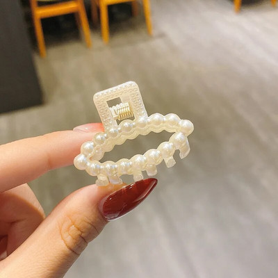 Nauji maži perlai, akriliniai plaukų žnyplių segtukai, mažo dydžio makiažo plaukų formavimo juostelės moterims, mielos mini žnyplės plaukų aksesuarai