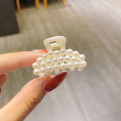 Nauji maži perlai, akriliniai plaukų žnyplių segtukai, mažo dydžio makiažo plaukų formavimo juostelės moterims, mielos mini žnyplės plaukų aksesuarai