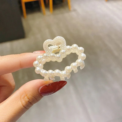 Nauji maži perlai, akriliniai plaukų žnyplių segtukai, mažo dydžio makiažo plaukų formavimo juostelės moterims, mielos mini žnyplės plaukų aksesuarai