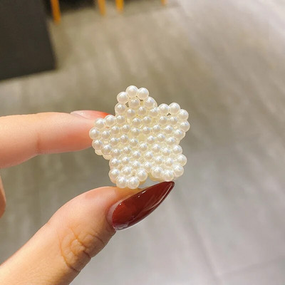 Nauji maži perlai, akriliniai plaukų žnyplių segtukai, mažo dydžio makiažo plaukų formavimo juostelės moterims, mielos mini žnyplės plaukų aksesuarai