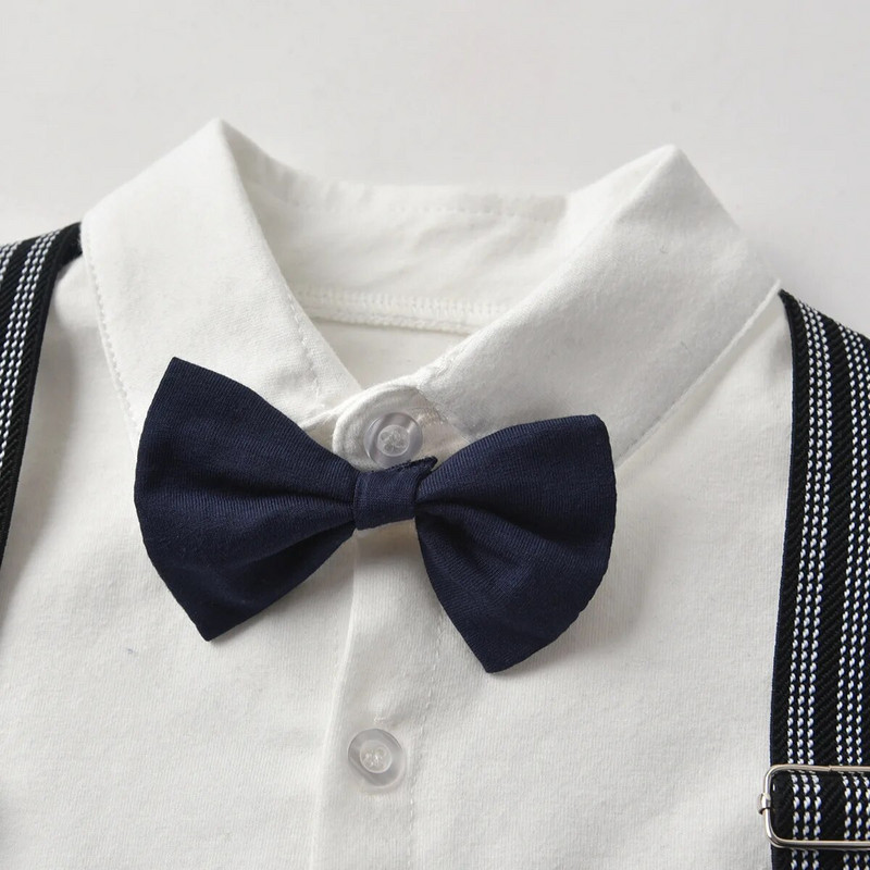 Vastsündinud beebipoisi pidulik ülikond, sünnipäevapidu, pulm, väikelapse poiste riietus kombinesoon+vest+barett+kikilips+suspender 0-3 suus