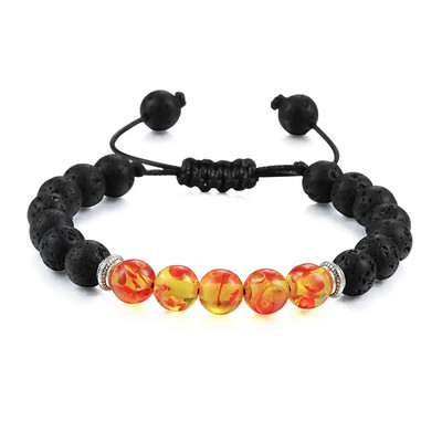 Prirodni vulkanski kameni kamen Muške narukvice Reiki 7 Chakra Healing Beads Narukvica Crna Lava Stretch Elephant Mala Buddha Bangles