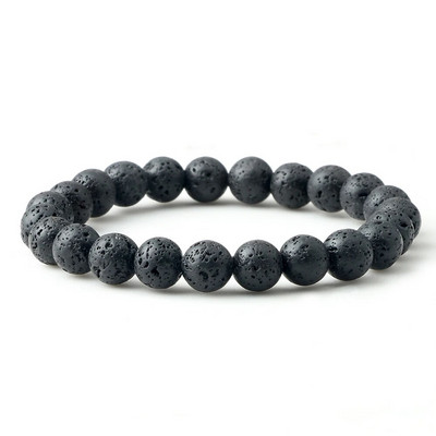 Prirodni vulkanski kameni kamen Muške narukvice Reiki 7 Chakra Healing Beads Narukvica Crna Lava Stretch Elephant Mala Buddha Bangles