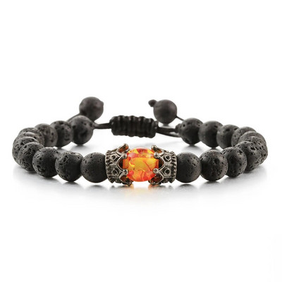 Prirodni vulkanski kameni kamen Muške narukvice Reiki 7 Chakra Healing Beads Narukvica Crna Lava Stretch Elephant Mala Buddha Bangles