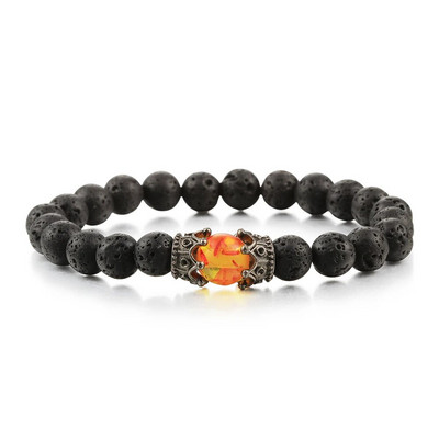 Prirodni vulkanski kameni kamen Muške narukvice Reiki 7 Chakra Healing Beads Narukvica Crna Lava Stretch Elephant Mala Buddha Bangles