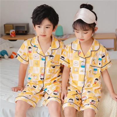 Pijamale cu guler răsturnat pentru băieți Haine cu uscare rapidă pentru copii Lenjerie de dormit pentru copii Haine pentru copii Pikachu