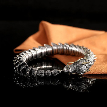 QN Ръчно изработена оригинална доминираща гривна Men Personality Retro Faucet Collection-level Smart Dragon Bracelet Accessories