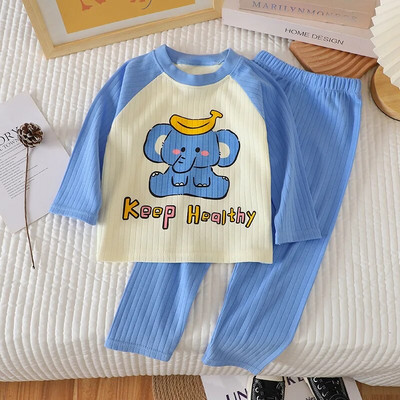 Set de haine de modă girafă pentru bebeluși, pijamale de primăvară pentru copil mic, fetiță, băiat, costum de pijamă, tricou + pantalon, 2 buc. ținute pentru nou-născut