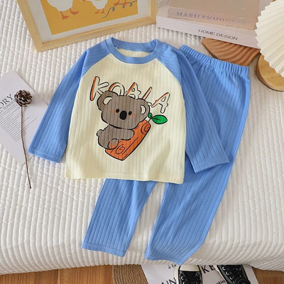 Set de haine de modă girafă pentru bebeluși, pijamale de primăvară pentru copil mic, fetiță, băiat, costum de pijamă, tricou + pantalon, 2 buc. ținute pentru nou-născut