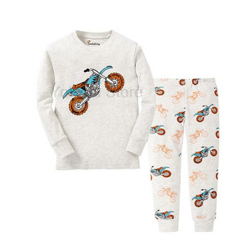 Пижами за момчета Пижами за деца Момичета Мотоциклетни комплекти от памучни пижами Детско спално облекло Детско нощно облекло Детско пролетно облекло с дълъг ръкав
