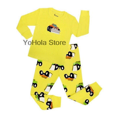 Pijamale băieți Pijama Copii Fete Seturi de pijamale din bumbac Motociclete Lenjerie de noapte pentru copii Lenjerie de noapte pentru copii Îmbrăcăminte de primăvară cu mânecă lungă