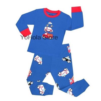 Pijamale băieți Pijama Copii Fete Seturi de pijamale din bumbac Motociclete Lenjerie de noapte pentru copii Lenjerie de noapte pentru copii Îmbrăcăminte de primăvară cu mânecă lungă