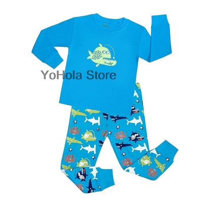 Pijamale băieți Pijama Copii Fete Seturi de pijamale din bumbac Motociclete Lenjerie de noapte pentru copii Lenjerie de noapte pentru copii Îmbrăcăminte de primăvară cu mânecă lungă